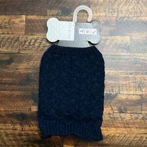 Max Studio Dark Blue Knit Pet Sweater